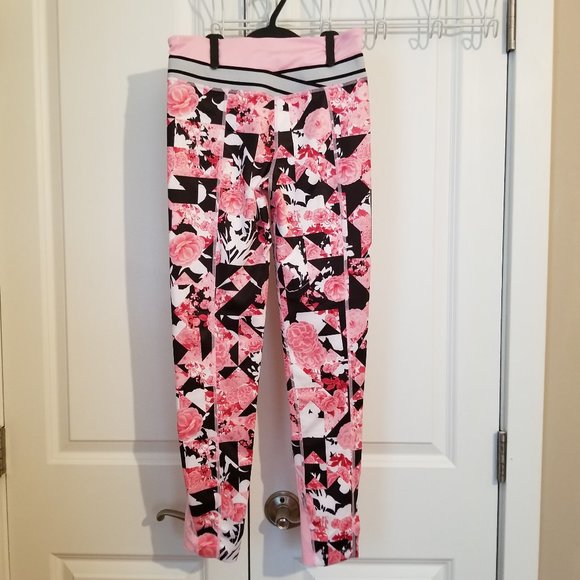 Nike One Big Girl's Training Tights Pink/Royal Pulse Large - Picture 2 of 7